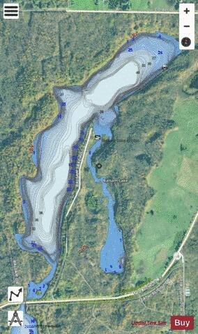 Balsam Lake depth contour Map - i-Boating App - Satellite