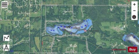 Bark Lake depth contour Map - i-Boating App - Satellite