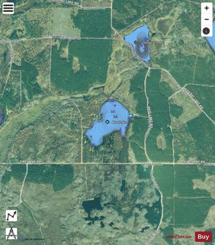 Bass Lake G depth contour Map - i-Boating App - Satellite