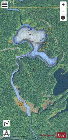 Bass Lakes depth contour Map - i-Boating App - Satellite