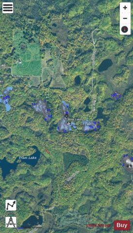 Bass Lakes depth contour Map - i-Boating App - Satellite