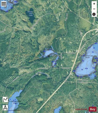 Beaver Lake B depth contour Map - i-Boating App - Satellite