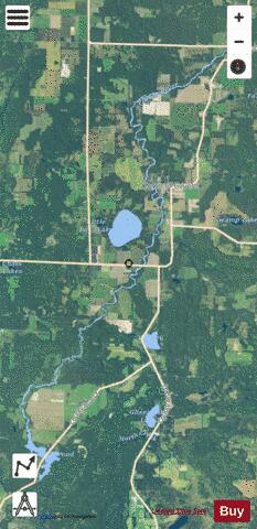Dana Pond, Bently depth contour Map - i-Boating App - Satellite