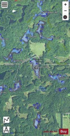 Big Buck Lake depth contour Map - i-Boating App - Satellite