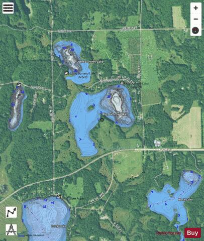 Big Dummy Lake depth contour Map - i-Boating App - Satellite