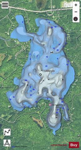 Birch Lake, Presque Isle depth contour Map - i-Boating App - Satellite