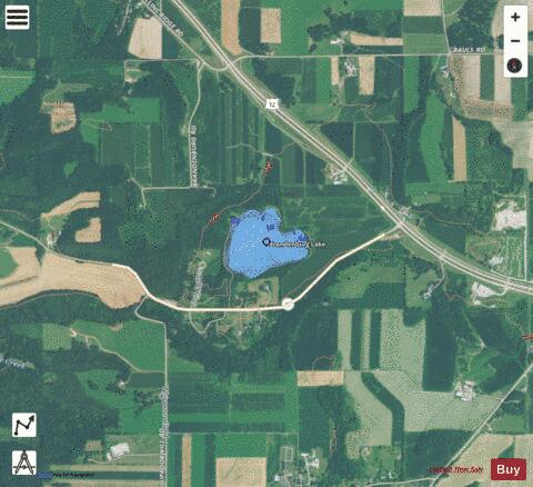 Brandenburg Lake depth contour Map - i-Boating App - Satellite