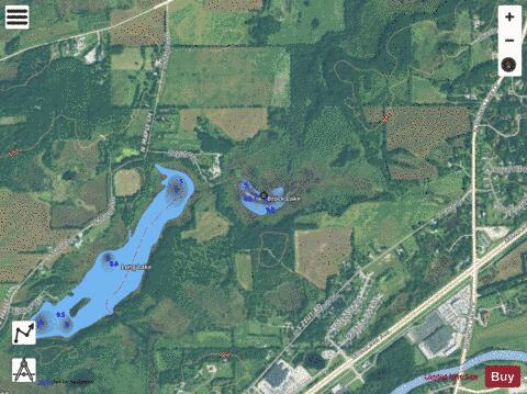 Brock Lake depth contour Map - i-Boating App - Satellite