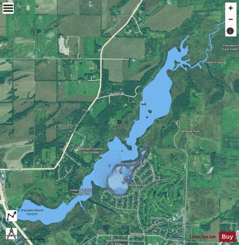 Cherokee Lake depth contour Map - i-Boating App - Satellite