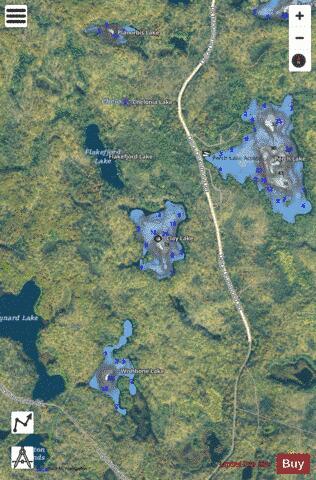 Clay Lake depth contour Map - i-Boating App - Satellite
