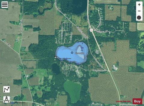 Clear Lake E depth contour Map - i-Boating App - Satellite