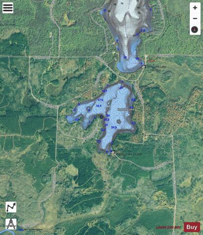 Crystal Lake G depth contour Map - i-Boating App - Satellite