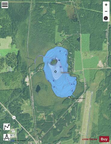 Deer Lake B depth contour Map - i-Boating App - Satellite