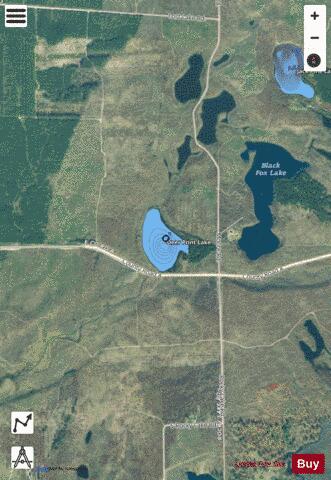 Deer Print Lake depth contour Map - i-Boating App - Satellite