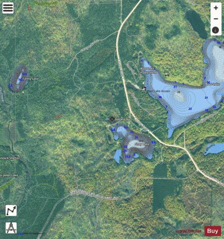Dollar Lake depth contour Map - i-Boating App - Satellite