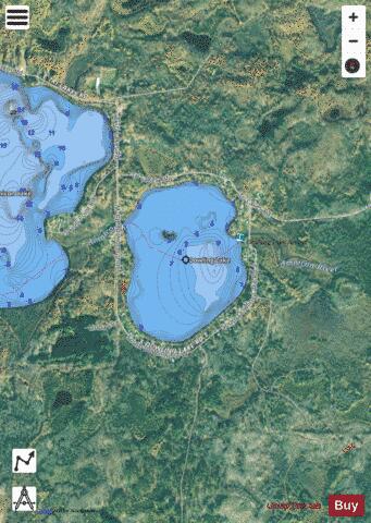 Dowling Lake depth contour Map - i-Boating App - Satellite
