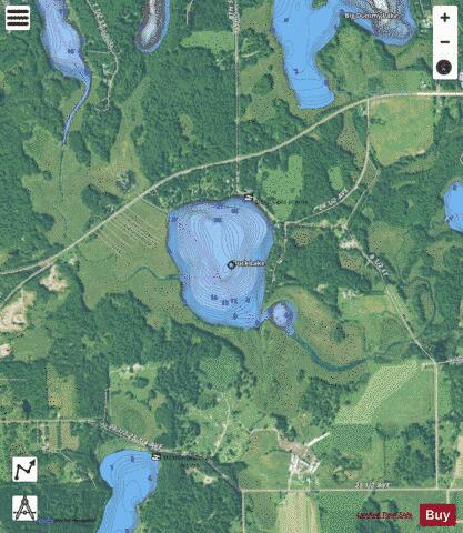 Duck Lake depth contour Map - i-Boating App - Satellite