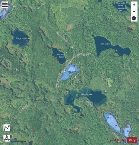 Elna Lake depth contour Map - i-Boating App - Satellite