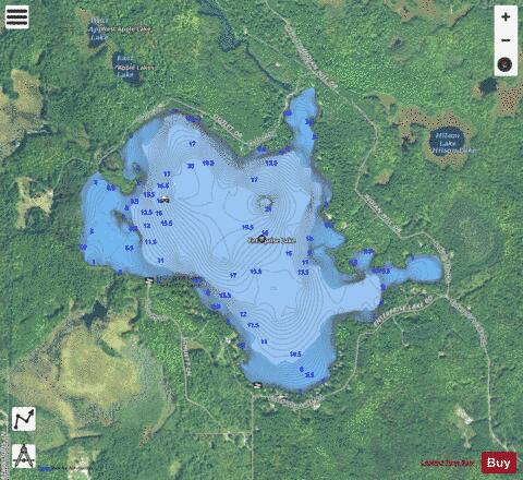 Enterprise Lake depth contour Map - i-Boating App - Satellite