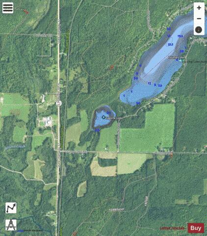 Eugene Lake depth contour Map - i-Boating App - Satellite