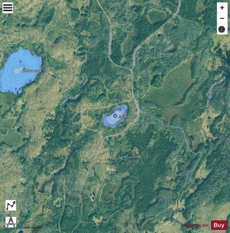 Evelyn Lake depth contour Map - i-Boating App - Satellite