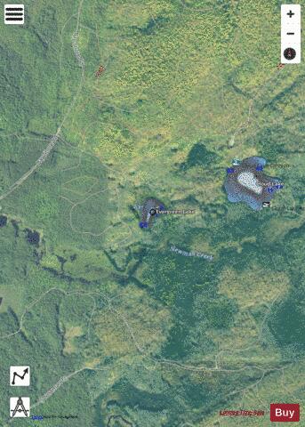 Evergreen Lake depth contour Map - i-Boating App - Satellite