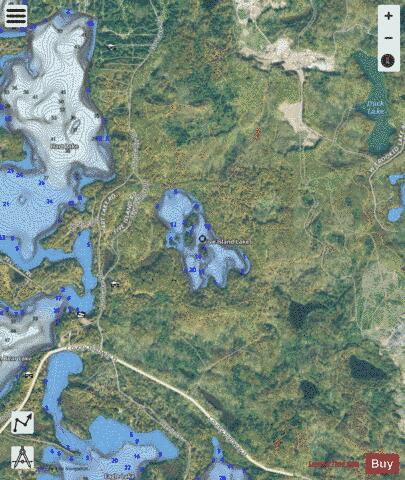 Five Island Lake depth contour Map - i-Boating App - Satellite