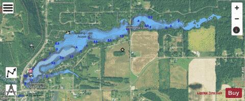 Friendship Lake depth contour Map - i-Boating App - Satellite