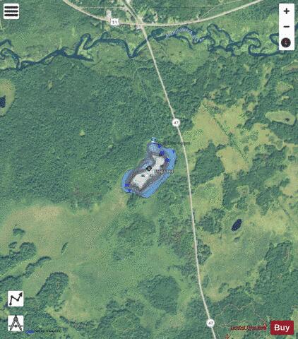 Frog Lake B depth contour Map - i-Boating App - Satellite