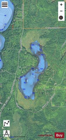 Fuller Lake depth contour Map - i-Boating App - Satellite
