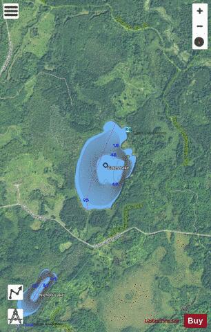 Gates Lake depth contour Map - i-Boating App - Satellite