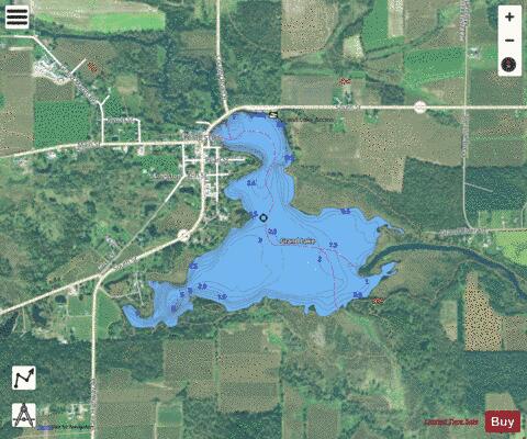 Grand Lake  Millpond depth contour Map - i-Boating App - Satellite