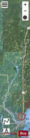 Grand Rapids Flowage + Upper Scott Flowage depth contour Map - i-Boating App - Satellite