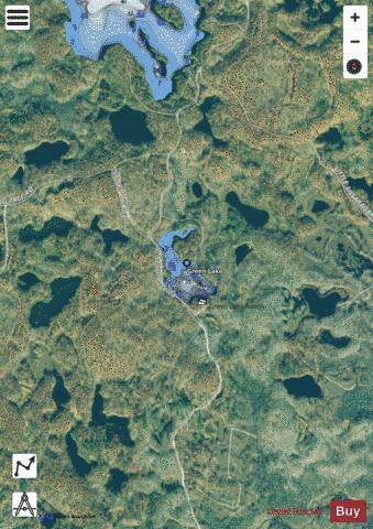 Green Lake depth contour Map - i-Boating App - Satellite