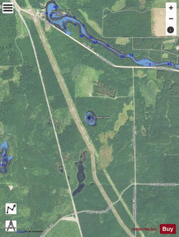 Grover Lake depth contour Map - i-Boating App - Satellite