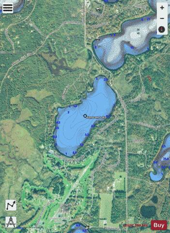 Hanscom Lake depth contour Map - i-Boating App - Satellite