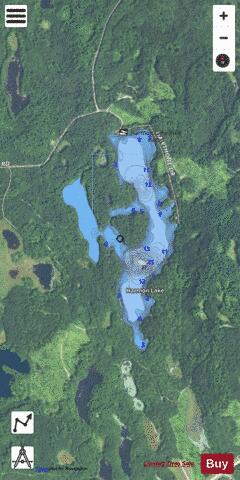 Harmon Lake depth contour Map - i-Boating App - Satellite