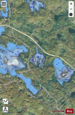 Inch Lake depth contour Map - i-Boating App - Satellite