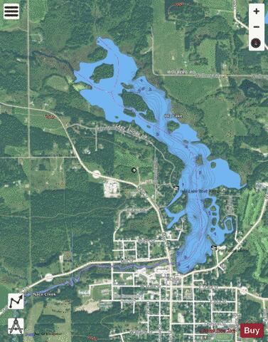 Iola Lake depth contour Map - i-Boating App - Satellite