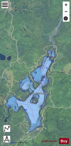 Island Lake A depth contour Map - i-Boating App - Satellite