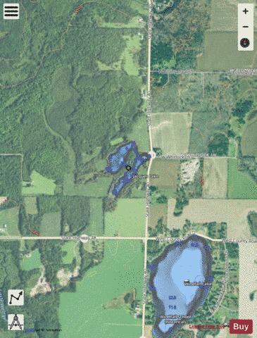 Jacques Lake depth contour Map - i-Boating App - Satellite