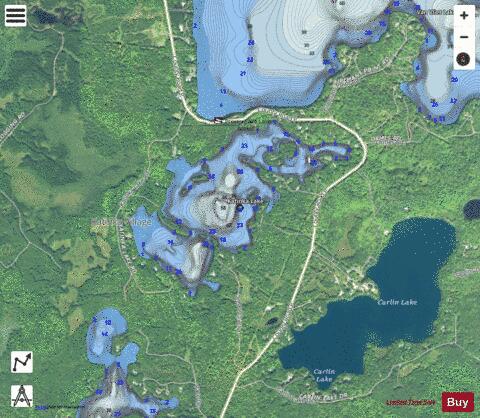 Katinka Lake depth contour Map - i-Boating App - Satellite