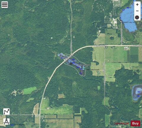 Keller Lake depth contour Map - i-Boating App - Satellite