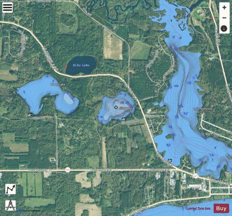 Kilby Lake depth contour Map - i-Boating App - Satellite