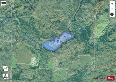 Knuteson Lake depth contour Map - i-Boating App - Satellite