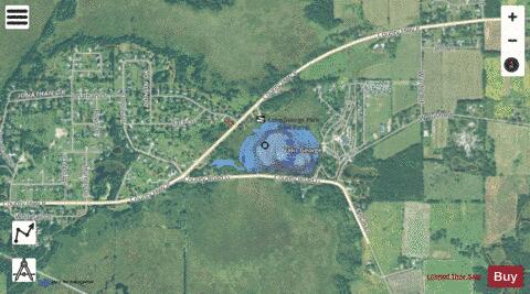 Lake George depth contour Map - i-Boating App - Satellite