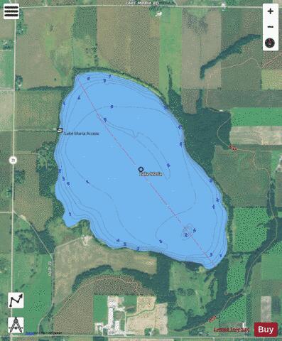 Lake Maria depth contour Map - i-Boating App - Satellite