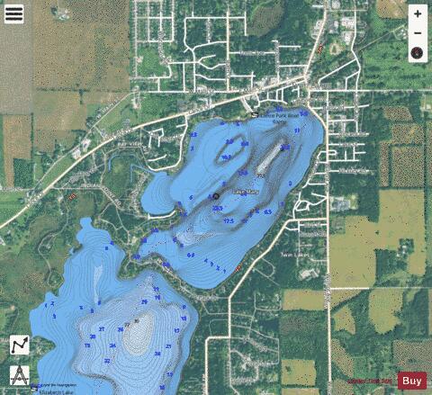 Lake Mary depth contour Map - i-Boating App - Satellite