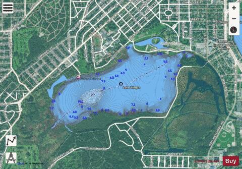 Lake Wingra depth contour Map - i-Boating App - Satellite