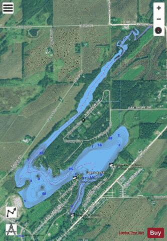 Lazy Lake  Fall R Millpond depth contour Map - i-Boating App - Satellite